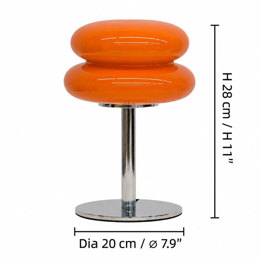 Two-tier table lamp dimensions: diameter 7.9 inches, height 11 inches