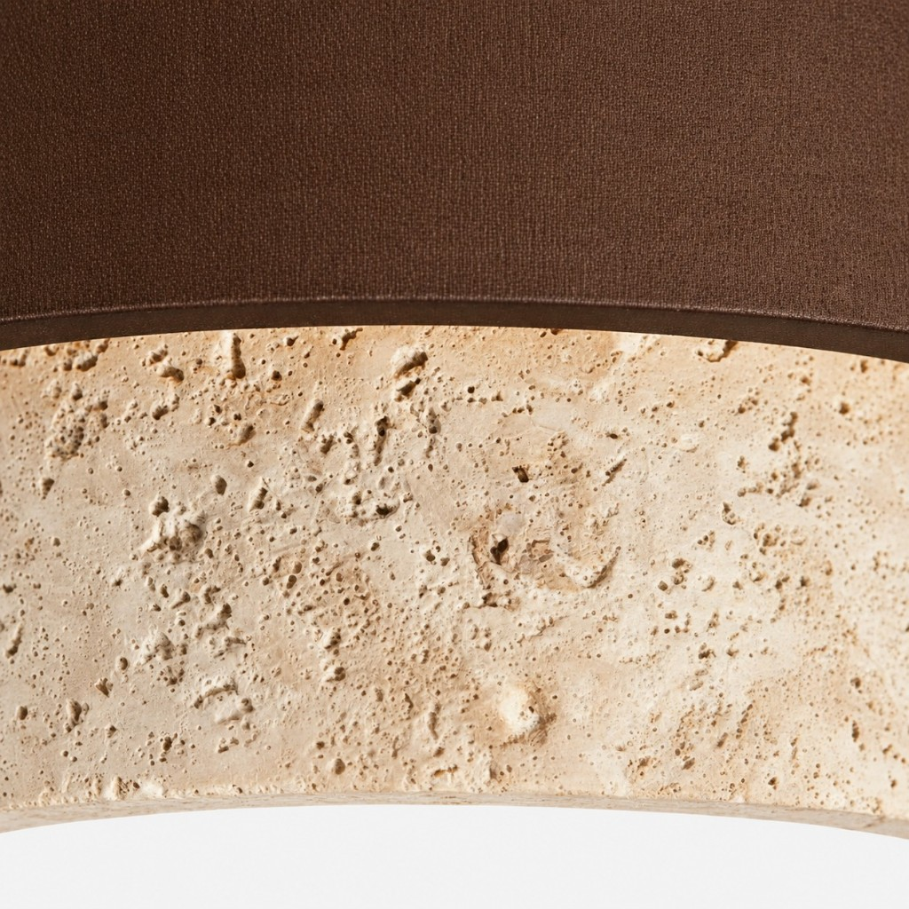 Close view of the travertine texture
