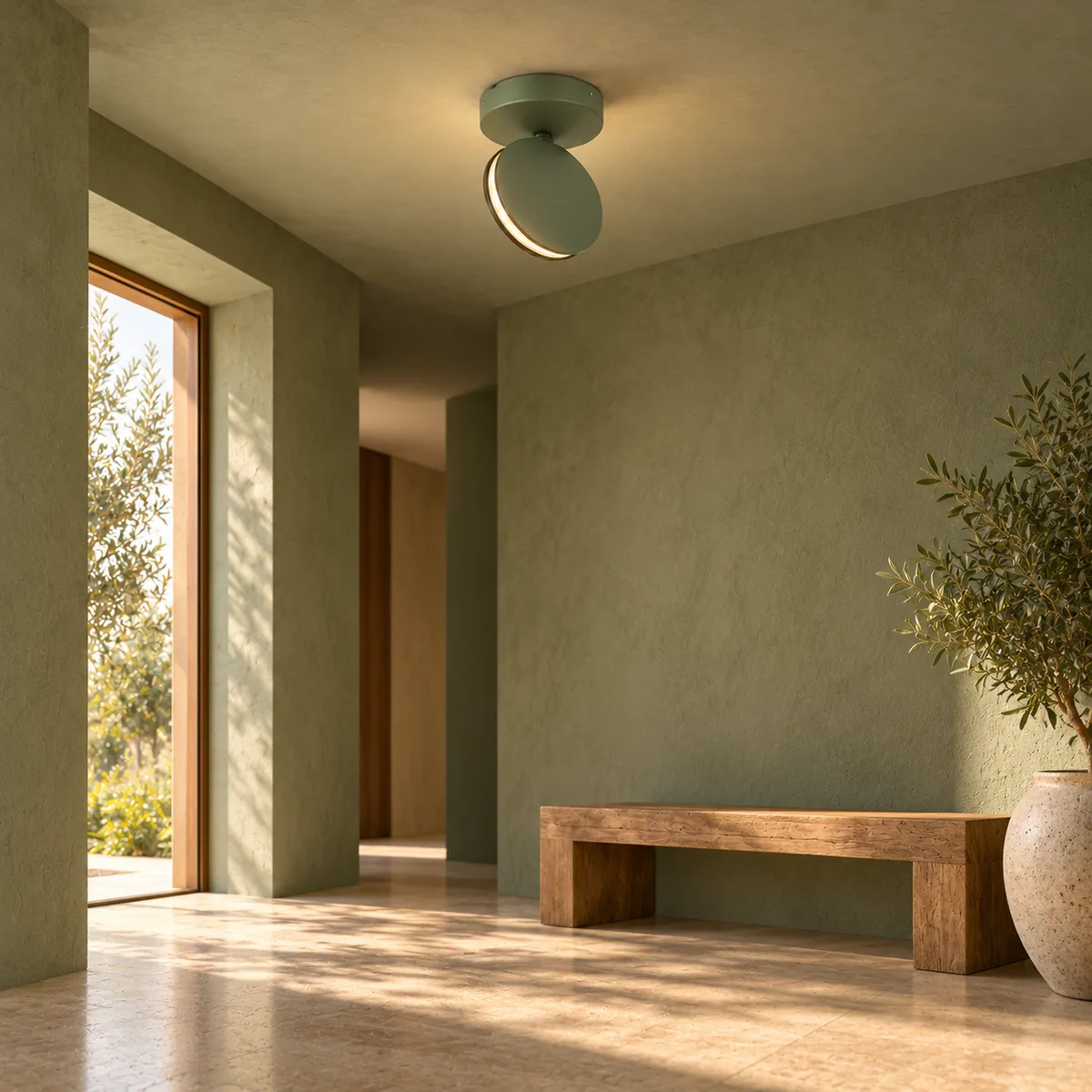 A Flat Disc That Tilts Away from the Surface